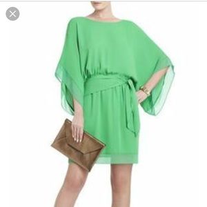 BCBG green silk dress sz XS
